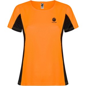 Shanghai rvid ujj ni sportpl, fluor orange, solid black (T-shirt, pl, kevertszlas, mszlas)