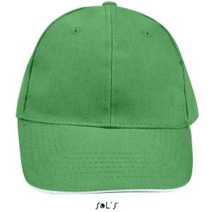 Sols Buffalo 6 paneles baseballsapka, Kelly Green/White (sapka)